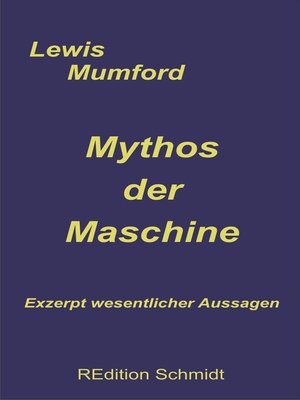 cover image of Mythos der Maschine